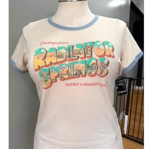 Torrid 00 Disney Pixar Cars Movie Radiator Springs Ringer Crop Top T Shirt New